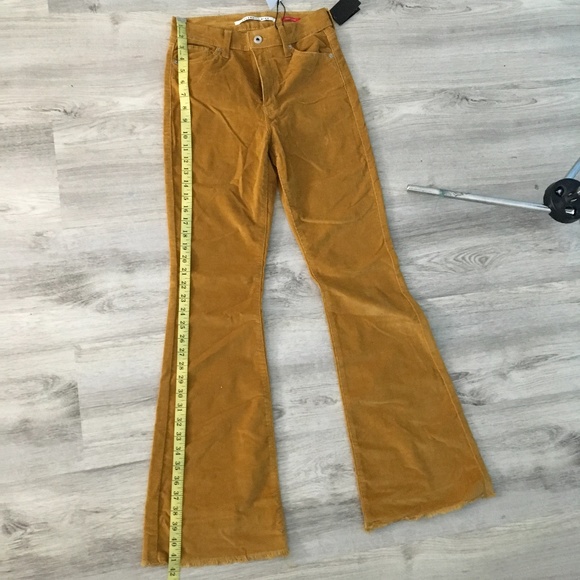 high-rise flare  tan/camel bell Botton pants - Picture 3 of 3